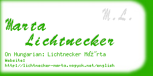 marta lichtnecker business card